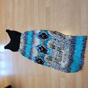 Patterned Faded Glory Maxi Dress